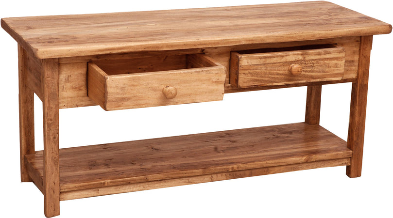 Biscottini Biscottini Mobile Porta TV Country Legno Massello Tiglio Naturale 110x40x50