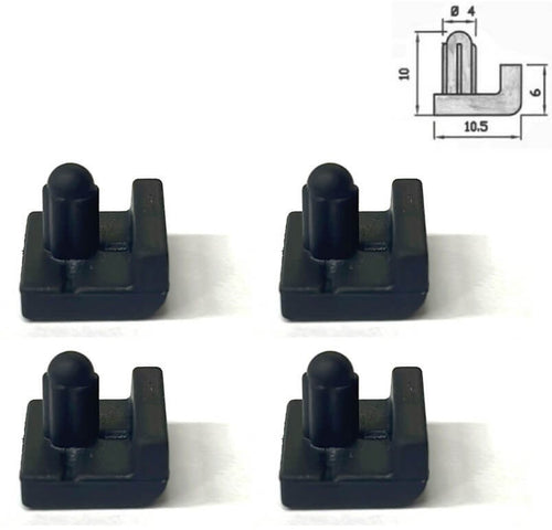 Kit 4 pezzi gommini griglie paracolpi antigraffio piani cottura 133.0054.843