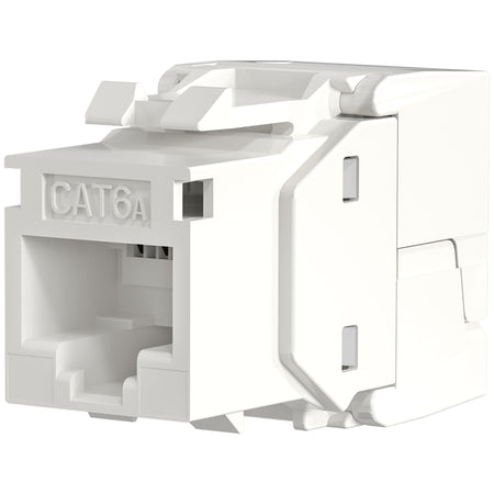 Frutto Keystone Cat.6A UTP Bianco con tappo antipolvere