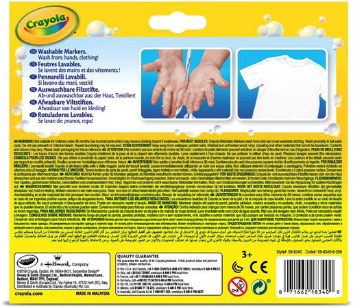 58-8340 - 12 Pennarelli Lavabili con Punta Maxi in Fibre Super-Resistente