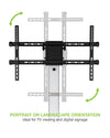 Supporto a Pavimento con Mensola Trolley TV LCD/LED 37-86''