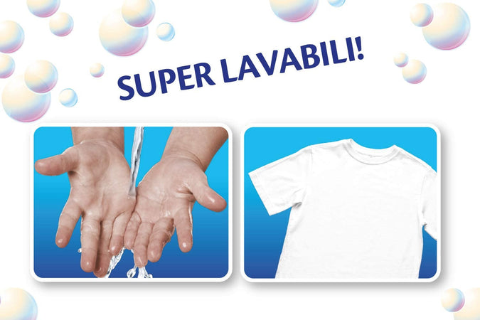 58-8340 - 12 Pennarelli Lavabili con Punta Maxi in Fibre Super-Resistente