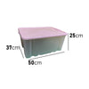 Kit 3pz Scatole Porta Tutto Porta Oggetti Plastica Trasparente 50x37 H25cm