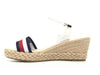 TOMMY HILFIGHER Sandalo donna bianco Shimmery Ribbon Mid