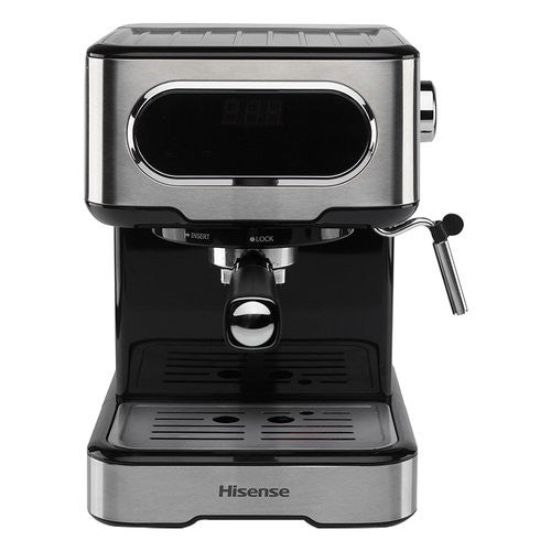 Macchina caffè espresso Hisense 740219 HESCM15DBK Inox e Black