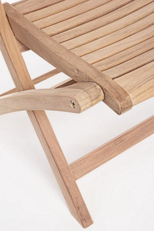 Sedia "Maryland" struttura in legno di Teak, pieghevole, per esterno da 44.5 cm