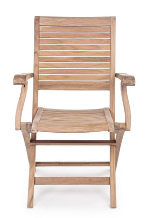 Sedia "Maryland" struttura in legno di Teak, pieghevole, per esterno da 44.5 cm