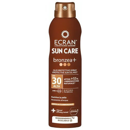Solare protettivo Ecran Olio spray broncea+ spf 30 250 ml