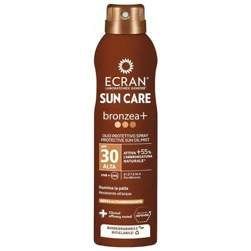 Solare protettivo Ecran Olio spray broncea+ spf 30 250 ml