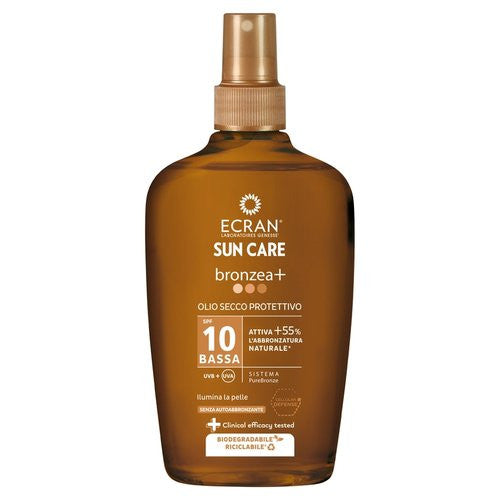 Solare protettivo Ecran Olio spray broncea+ spf 10 200 ml