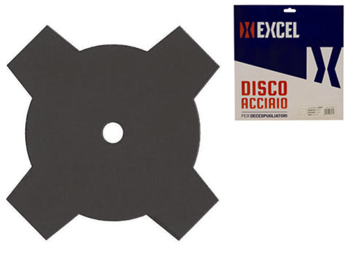DISCO IN METALLO PER DECESPUGLIATORE A 4 DENTI ø mm.255, foro mm.25,4,