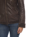 Matilde - Giacca Donna Testa di Moro in vero montone Shearling