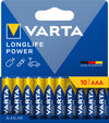 Confezione 10 Batterie Varta Longlife Power Stilo AA