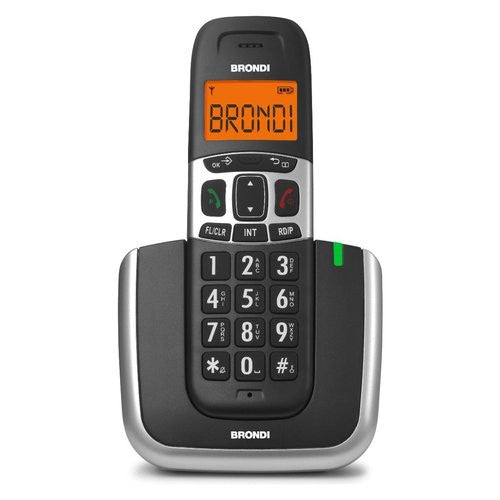 Cordless Brondi 10279010 BRAVO Platinum Nero e Argento
