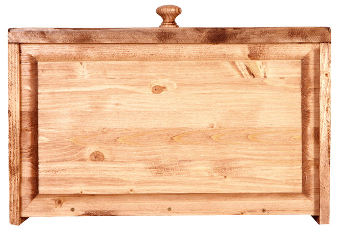 Biscottini Comodino Country in legno massello di tiglio finitura naturaleL51xPR30xH74 cm. Made in Italy