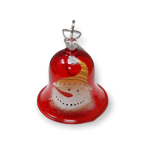 Campanella di natale in vetro trasparente Dipinta Assortito
