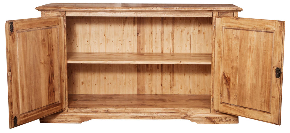 Biscottini Credenza Country Biscottini legno massello tiglio finitura naturale 180x58x105