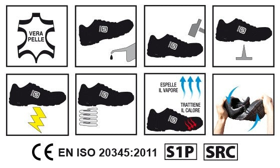 Saratoga Gold scarpe antinfortunistiche basse scamosciate SRC S1P