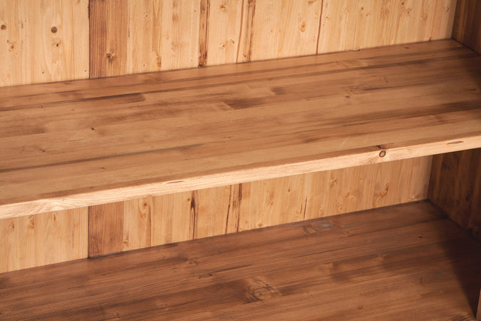 Biscottini Credenza Country Biscottini legno massello tiglio finitura naturale 180x58x105