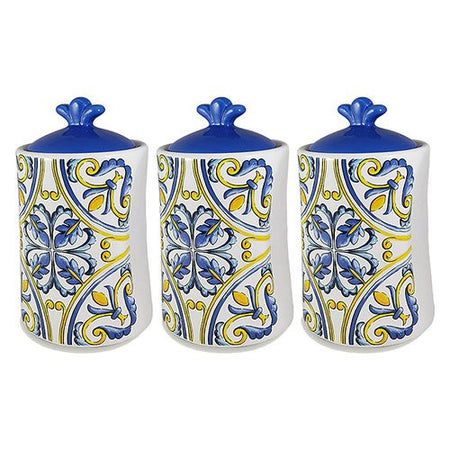 Set barattoli Ar.Ca. 56900 VIETRI Blu e Giallo