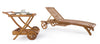Carrello Noemi in legno di acacia con finitura ad olio h 76 cm