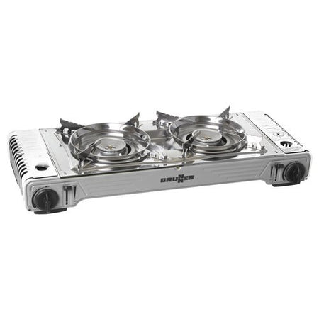 Fornello campeggio Brunner 0708017N Devil Double Grill Cromo