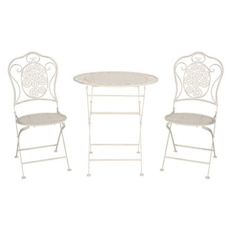 Set tavolo e sedie Amicasa PL08 9838 PARIS Bianco antico