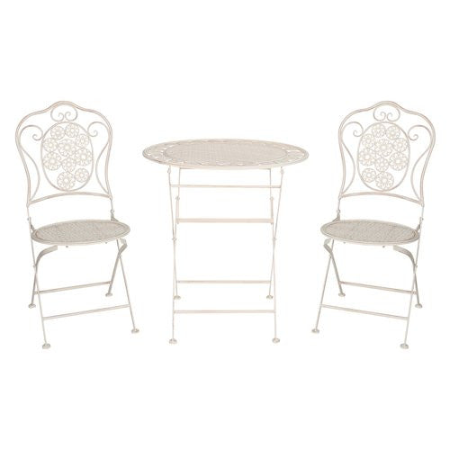 Set tavolo e sedie Amicasa PL08 9838 PARIS Bianco antico