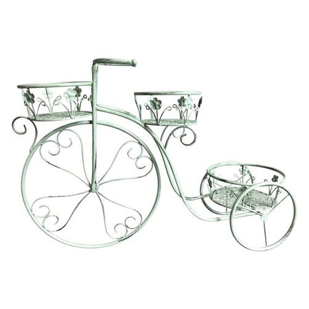 Porta piante Amicasa Bici 3 posti Verde salvia anticato