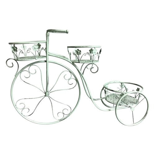 Porta piante Amicasa Bici 3 posti Verde salvia anticato