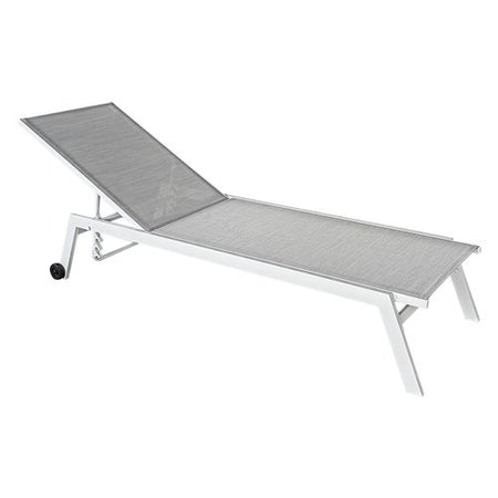 Lettino prendisole Amicasa LS TL 802 HAITI Bianco opaco e Grigio chiar