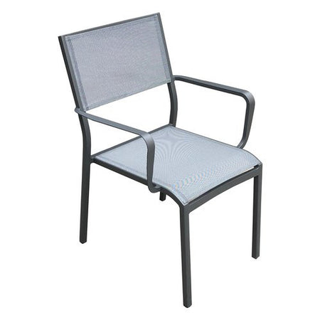 Sedia con braccioli Amicasa LY AC 062 CAROL Antracite e Grigio