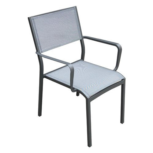 Sedia con braccioli Amicasa LY AC 062 CAROL Antracite e Grigio