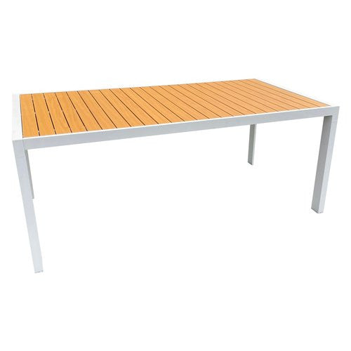 Tavolo da esterno Amicasa LY AT 002 ISCHIA Bianco opaco e Brown