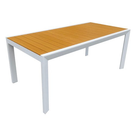 Tavolo da esterno Amicasa LY AT 048 ISCHIA Bianco opaco e Brown