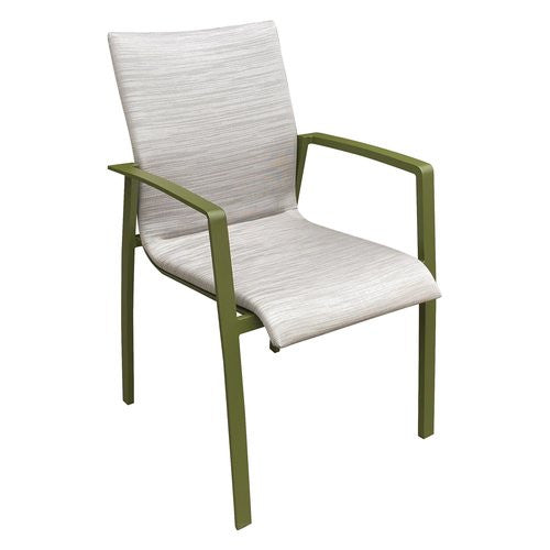 Sedia con braccioli Amicasa LY AC 002 MIKONOS Verde oliva e Grigio chi
