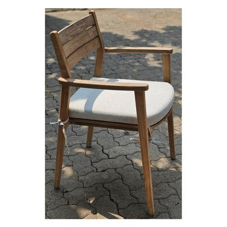 Sedia con braccioli Amicasa ALONA Teak smoke white