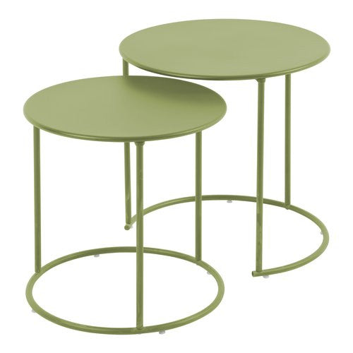 Set tavolini esterno Amicasa ZURIGO Verde salvia