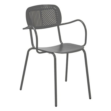 Sedia con braccioli Amicasa LOUIS Antracite