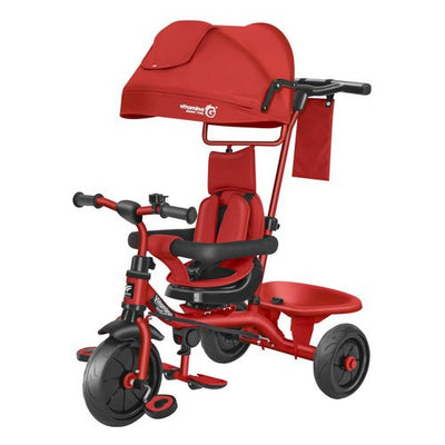 Triciclo Globo 05563 VITAMINA G Evolution 5 in 1 con parasole Rosso