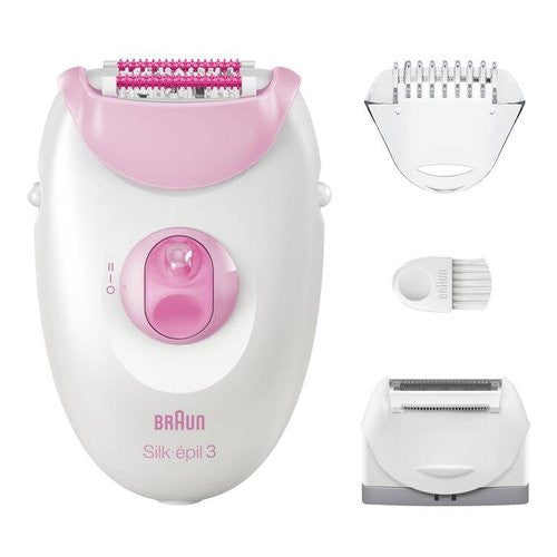 Epilatore Braun SE3 031 SILK EPIL 3 White e Pink