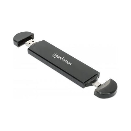 Box esterno hard disk Manhattan I CASE USB31C NGFFM2 USB C e USB A Bla
