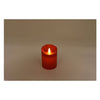 Candela led Pre Qu' Italia D2223 Fiamma con timer Cera rosso