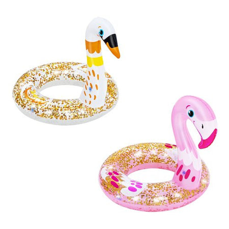 Salvagente Bestway 36306 Fenicottero o Cigno glitterato Assortito