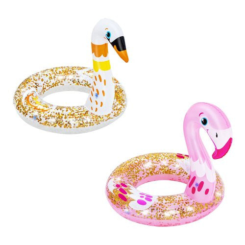 Salvagente Bestway 36306 Fenicottero o Cigno glitterato Assortito
