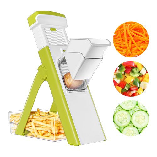 Affetta verdure Amicasa ZF2301 con contenitore Bianco e Verde