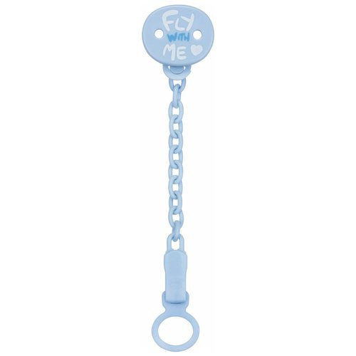 Porta succhietto Chicco 00004084210000 Clip con Catenella Azzurro