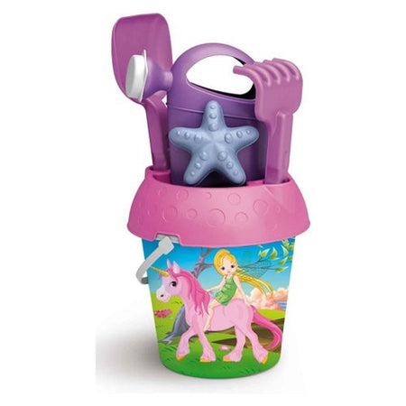 Set gioco sabbia Adriatic 909 UNICORN Secchiello con Innaffiatoio