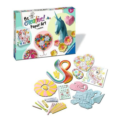 Gioco creativo Ravensburger 18236 BE CREATIVE Paper Art 5 Creations