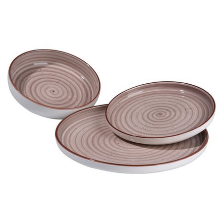 Servizio piatti Amicasa Art 27 VERTIGO Tortora